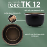Nồi cơm điện TOKKI TK12 - Ảnh 4