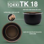 Nồi cơm điện TOKKI TK18 - Ảnh 2
