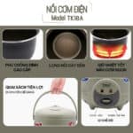 Nồi cơm điện TOKKI TK18A - Ảnh 3